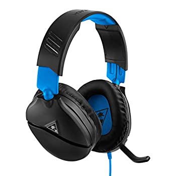 【中古】【輸入品・未使用】TURTLE BEACH RECON 70P ブラック/ブルー ゲーミングヘッドセット 折り畳みマイク搭載 PC PS4 PS5 Nintendo Switch Xbox モバイル 3.5mm 軽量 国