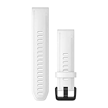 【中古】【輸入品・未使用】Garmin Quickfit 20 Watch Band%カンマ% White Silicone with Black Hardware|ムジカ&フェリーチェ店