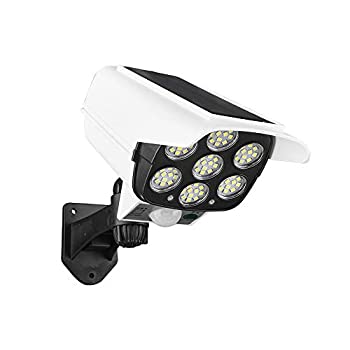 【中古】【インポート品・未当て嵌める】KT 検出器ともし火 室外 led ソーラー 遠隔操作付き添い人 77 SMD LED 人感 停電 防犯 自動小銃点灯 太陽の光発生 [並行輸入品]