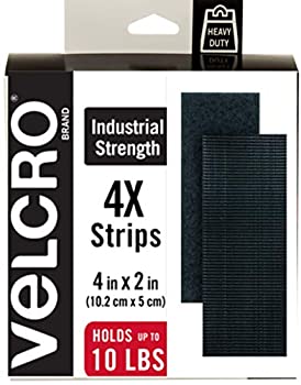 【中古】【インポート品・未当て嵌める】VELCRO Brand - Industrial Strength - 2%ﾀﾞﾌﾞﾙｸｫｰﾃ% x 4%ﾀﾞﾌﾞﾙｸｫｰﾃ% Strips%ｶﾝﾏ% 4 Sets - Black [並行輸入品]