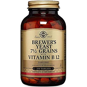 【中古】【インポート品・未当て嵌める】外国で直送品Brewer\u0027s Yeast 7 1/2 Grains Tablets with Vitamin B12%ｶﾝﾏ% 250 Tabs by Solgar