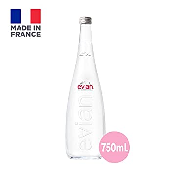 【中古】【輸入品・未使用】エビアン グラスボトル 750ml×12本