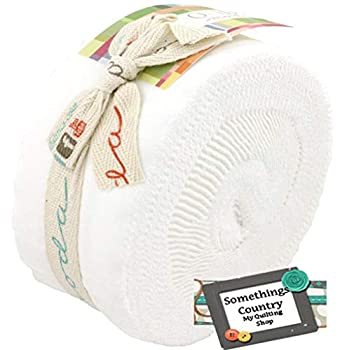 【中古】【輸入品・未使用】Moda Bella Solids White Bleached 9900-98 Jelly Roll%ｶﾝﾏ% 40 2.5x44-inch Cotton Fabric Strips by moda 23,178円