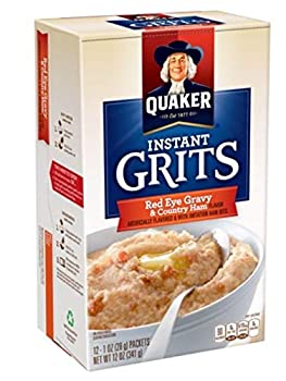 【中古】【輸入品・未使用】Quaker Instant Grits%ｶﾝﾏ% Red Eye Gravy & Country Ham クエーカーインスタントグリッツ、赤目グレービー、カントリーハム 341g（28g x 12） [