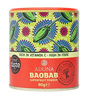 【中古】【インポート品・未当て嵌める】Aduna 非暖める バオバブスーパーフルーツパウダー (Baobab Fruit Pulp Powder) 80g