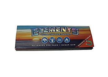 【中古】【インポート品・未当て嵌める】ELEMENTS 1 1/4 Ultra Thin RICE rolling paper Magnetic Closure エレメンツ ライスローリングペーパー 巻紙 78粍 [並行輸入品]