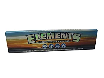 【中古】【インポート品・未当て嵌める】5 booklets Elements King Size slim Papers Rolling Paper from Rice 110粍 エレメンツ 巻紙 5冊仕掛ける [並行輸入品]