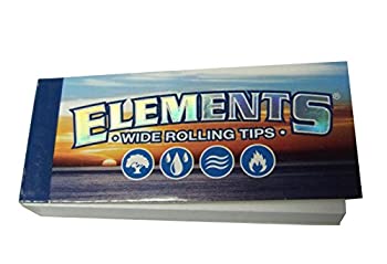 【中古】【インポート品・未当て嵌める】5 booklets Elements Wide Rolling Tips エレメンツ 広広とした手当て ローチ クラッチペダル 巻き紙巻きタバコ用水漉し 5冊仕掛ける [並行輸入品]