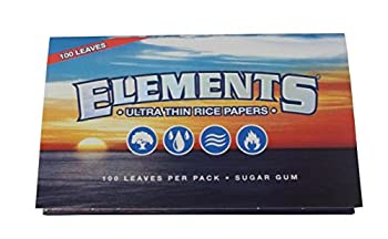 【中古】【インポート品・未当て嵌める】3 booklets Elements エレメンツ Ultra Thin Rice Rolling Papers 70粍 Single Wide Double Pack エレメンツ レギュラー大きさ ローリングペーパ