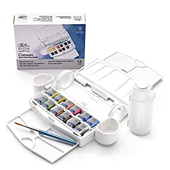 【中古】【輸入品・未使用】ウィンザー&ニュートン 水彩絵具 ウィンザー&ニュートン コットマン ウォーターカラー 12色セット フィールド PLUSセット ハーフパン
