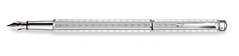 【中古】【インポート品・未当て嵌める】Caran d\u0027Ache Chevron Fountain Pen - Rhodium M steel 筆 (並行輸入品)