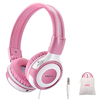 【中古】【輸入品・未使用】SIMOLIO 子供向け 有線ヘッドフォン マイクを搭載 共有ポートを備えた 75dB/85dB/94dB音量制限 子供用ヘッドホン ポータブルバッグ付き フレキシ 8,760円
