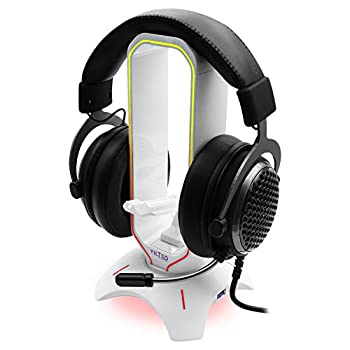 【中古】【輸入品・未使用】Tilted Nation RGBゲーム用ヘッドセットスタンド - 3イン1 ヘッドフォンスタンド マウスバンジーと2ポートUSB 3.0ハブ付き - 究極のゲームアクセ|ムジカ&フェリーチェ店