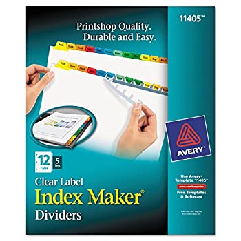 【中古】【インポート品・未当て嵌める】Avery総目録製造会社PunchedクリアラベルタブDivider???12?x溜め桶間隔文字???12溜め桶( S ) /書き割り???8.5?Amp ; Quot ; X 11?Amp ; Quot ;???5?/