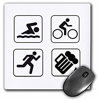 【中古】【輸入品・未使用】Swim Bike Runビール???マウスパッド、8?&times; 8インチ(MP 123104?_ 1?)｜ムジカ＆フェリーチェ店
