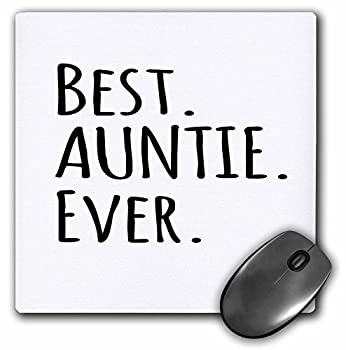 【中古】【輸入品・未使用】3dRose LLC 8 x 8 x 0.25 Inches Mouse Pad%ｶﾝﾏ% Best Auntie Ever Family Gifts for Relatives and Honorary Aunts and Great Aunts Black Text