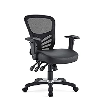 【中古】【輸入品・未使用】Modway Articulate Mesh Office Chair with Fully Adjustable Vegan Leather Seat In Black 141［並行輸入］｜ムジカ＆フェリーチェ店