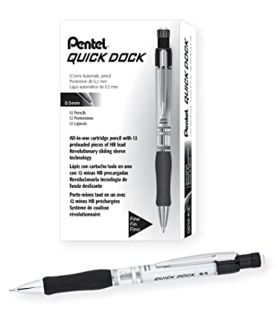 【中古】【輸入品・未使用】Pentel quick-dock Mechanical Pencil %ｶﾝﾏ% 0.5?MM %ｶﾝﾏ%ブラックバレルボックスof 12?( qd5e-a )