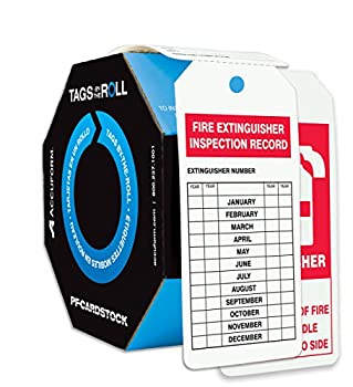 【中古】【輸入品・未使用】Accuform Signs TAR732 Tags By-The-Roll Fire Extinguisher Tags%ｶﾝﾏ% Legend TO USE FIRE EXTINGUISHER.../ FIRE EXTINGUISHER INSPECTION REC