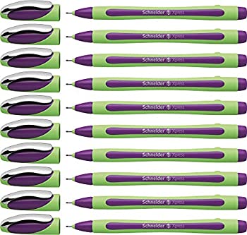 【中古】【インポート品・未当て嵌める】Schneider Xpress Fine Liner 0.8粍 Porous Point Pen%ｶﾝﾏ% Purple%ｶﾝﾏ% Box of 10 (190008) by Schneider