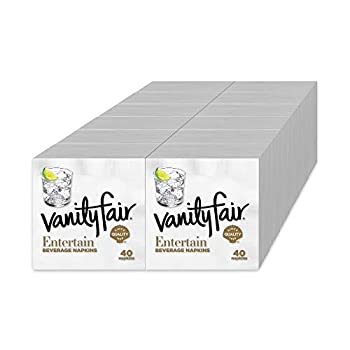 【中古】【輸入品・未使用】Vanity Fair Entertainペーパーナプキン 飲料カクテルサイズ クラシックホワイト 40枚 (12枚パック)｜ムジカ＆フェリーチェ店