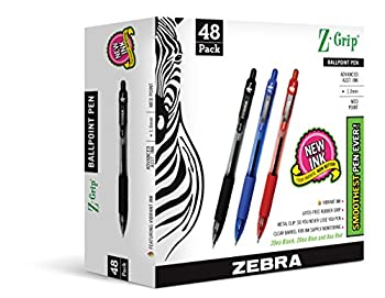 【中古】【輸入品・未使用】ゼブラペン Zグリップ ノック式ボールペン 中細 1.0mm 48-Pack ブルー