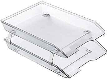 【中古】【輸入品・未使用】Acrimet Facility 2段レタートレイ フロントロード プラスチック デスクトップファイルオーガナイザー (クリアクリスタルカラー)|ムジカ&フェリーチェ店