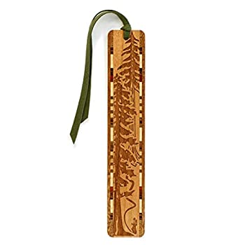 【中古】【輸入品・未使用】素晴らしい彫りの入った、タッセル付きの木製ブックマーク。 BookmarkHikerCherryEngraved