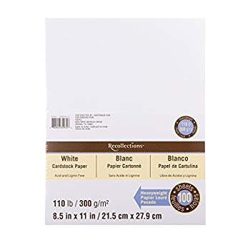 【中古】【輸入品・未使用】Recollections White Heavyweight Cardstock Paper%ｶﾝﾏ% 8.5 X 11 - 100 Sheets by Recollections
