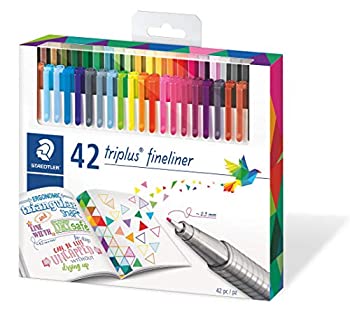 【中古】【インポート品・未当て嵌める】Staedtler ステッドラー トリ足し加える ファインライナー 42色 仕掛ける 線幅 0.3粍