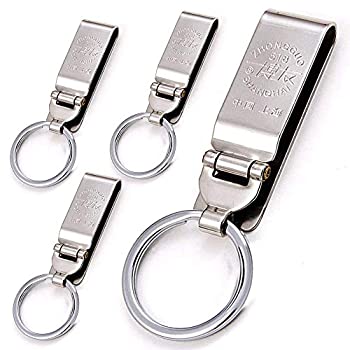【中古】【輸入品・未使用】[2個パック] ステンレススチール キーリング セキュリティ ベルト クリップ キーチェーン スポーツ パンツ 衣類 ポケット ベルト シンプル エレ｜ムジカ＆フェリーチェ店