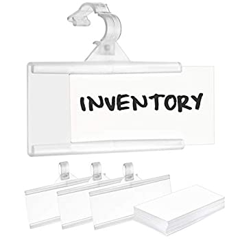 【中古】【輸入品・未使用】100個パック ? プラスチックワイヤーシェルフラベルホルダー、サインとチケットホルダー、簡単クリップデザイン、タイトスナップロッククロージ