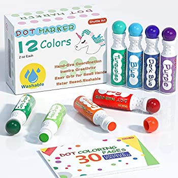 【中古】【輸入品・未使用】Shuttle Art ドットマーカーペン 12色セット 59ml 水性 水で洗える 子供用｜ムジカ＆フェリーチェ店