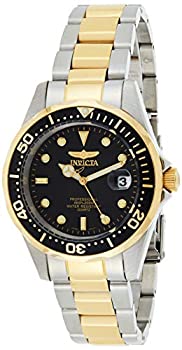 【中古】【輸入品・未使用】[インビクタ] 腕時計 Pro Diver 石英 37.5mm ケース スチール ゴールド ステンレス鋼ストラップ ブラックダイヤル 8934 メンズ シルバー [並行輸｜ムジカ＆フェリーチェ店