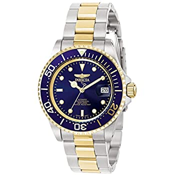 【中古】【輸入品・未使用】[インビクタ] 腕時計 Pro Diver 自動巻き 40mm ケース スチール ゴールド ステンレス鋼ストラップ 青ダイヤル 8928OB メンズ シルバー [並行輸入 32,400円