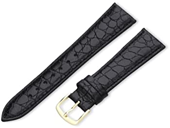 【中古】【輸入品・未使用】hadley-romaメンズmsm717ra 200?20?mmブラッククロコダイルGrainedレザー時計ストラップ|ムジカ&フェリーチェ店