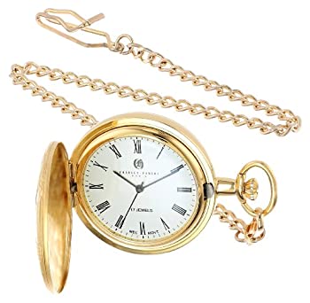 【中古】【輸入品・未使用】Charles-Hubert- Paris 3841-GR Gold-Plated Mechanical Pocket Watch with Roman Numerals and Plated Matte｜ムジカ＆フェリーチェ店