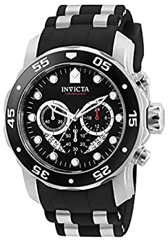 【中古】【輸入品・未使用】[インビクタ] 腕時計 Pro Diver 石英 48mm ケース スチール ブラック ステンレススチール ポリウレタンストラップ ブラックダイヤル 6977 メンズ