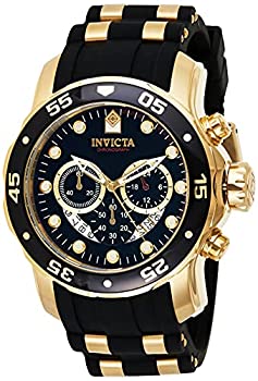 【中古】【輸入品・未使用】[インビクタ] 腕時計 Pro Diver 石英 48mm ケース ゴールド ブラック ステンレススチール ポリウレタンストラップ ブラックダイヤル 6981 メンズ｜ムジカ＆フェリーチェ店