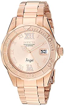 【中古】【輸入品・未使用】[インビクタ] 腕時計 Angel レディ 石英 38mm ケース ローズゴールド ステンレス鋼ストラップ ローズゴールドダイヤル 14398 レディース ピンク