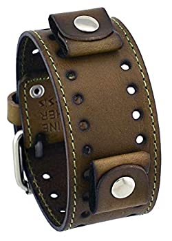 【中古】【輸入品・未使用】ネメシス# sth-hbヘーゼルナッツブラウンWideレザーCuff Wrist Watch Band