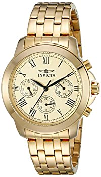 【中古】【輸入品・未使用】Invicta Women's 21654 Specialty Analog Display Swiss Quartz Gold-Plated Watch