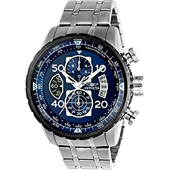 【中古】【インポート品・未当て嵌める】耳あたらしい。Invicta 22970?Aviatorブルーダイヤルメンズ時辰儀、ステンレス鋼スチール写真完成