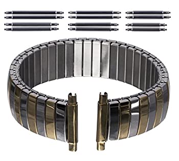 【中古】【輸入品・未使用】Gildenメンズ用拡張15???20?mm反射ミラーステンレススチール時計バンド516 ツートーン