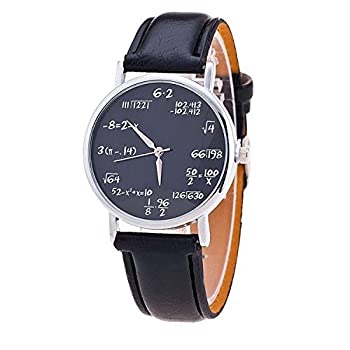 【中古】【輸入品・未使用】Vavna レディース メンズ 数学 数式 ダイヤル 文字盤 レザー クォーツ 腕時計 学生用 ウォッチ｜ムジカ＆フェリーチェ店
