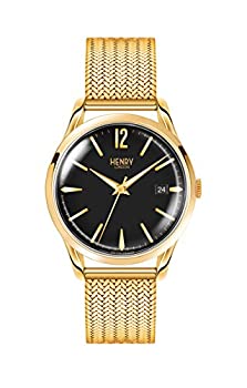 【中古】【インポート品・未当て嵌める】Henry London ユニ一発やる アナログウェストミンスターウォッチ 光輝ゴールド腕輪 HL39-M-0178