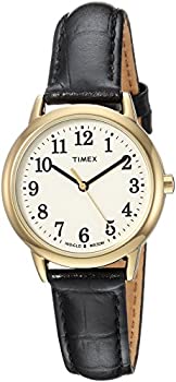 【中古】【輸入品・未使用】Timex レディース Easy Reader レザーストラップウォッチ Black/Gold/Cream