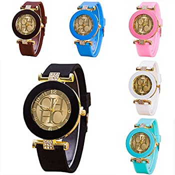 【中古】【輸入品・未使用】CdyBox 6?Assorted Ladiesレディースキッズ用ガールズラインストーンクリスタル腕時計シリカゲル腕時計