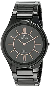 【中古】【インポート品・未当て嵌める】Titan Edge メンズ セラミックウォッチ ? ウルトラか細い 石英 雨合羽 セラミックス落とし穴 ? 黒いことダンス楽隊と黒いこと文字盤