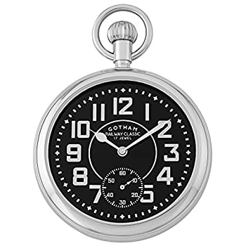 【中古】【輸入品・未使用】GothamメンズシルバートーンMechanical Hand Wind Railroad Pocket Watch # gwc14102sb
